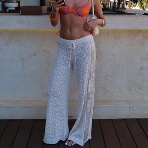 Zara knit crochet pants